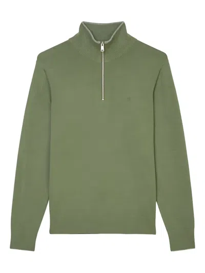 Marc O'polo Zip-neck Sweater In Green