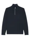 Marc O'polo Zip-neck Sweater In Blue