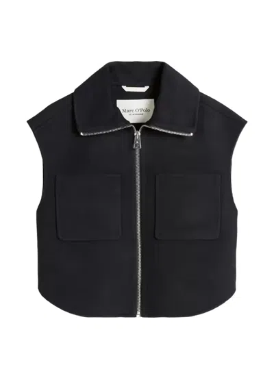 Marc O'polo Zip Pockets Outdoor Vest In Blue