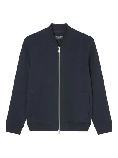 Marc O'polo Zip-up Bomber Jacket In Blue