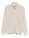Marc O'polo Zip-up Cardigan In Neutral