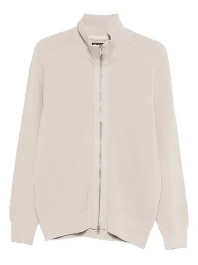 Marc O'polo Zip-up Cardigan In Neutral
