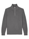 Marc O'polo Zip-up Mock-neck Sweater In Gray