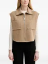 Marc O'polo Zip-up Vest In Brown