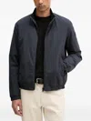 Marc O'polo Zip-up Elasticated-hem Jacket In Blue