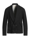 Marc Point Man Blazer Black Size 40 Linen, Wool, Polyester, Polyamide