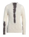 Marc Point Man Sweater Ivory Size 40 Polyacrylic, Mohair Wool, Merino Wool, Alpaca Wool In White