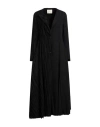 MARC POINT MARC POINT WOMAN OVERCOAT & TRENCH COAT BLACK SIZE 8 COTTON, WOOL