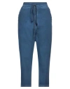 Marc Point Woman Pants Slate Blue Size 10 Cotton In Blue