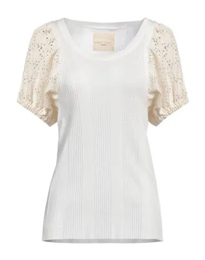 Marc Point Woman Top Off White Size 8 Cotton