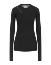 Marcandcram Woman T-shirt Black Size Xxs Tencel, Merino Wool In Black