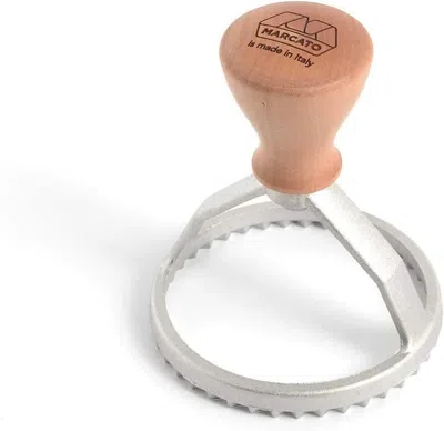 Marcato Classic Ravioli Maker Stamp, Round, 3-inch In Silver