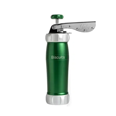 Marcato Design Series Biscuit Maker Press, Includes 20 Cookie Disc Shapes In Green