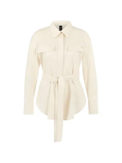 Marccain Belted Blouse In Neutral