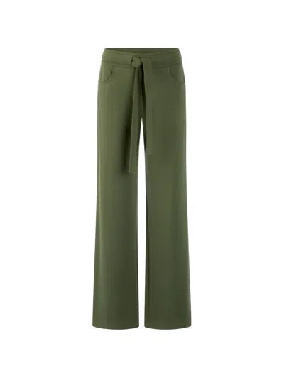 Marccain Belted Trousers In Green
