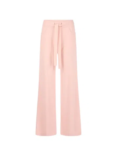 Marccain Belted Wide-leg Trousers In Pink