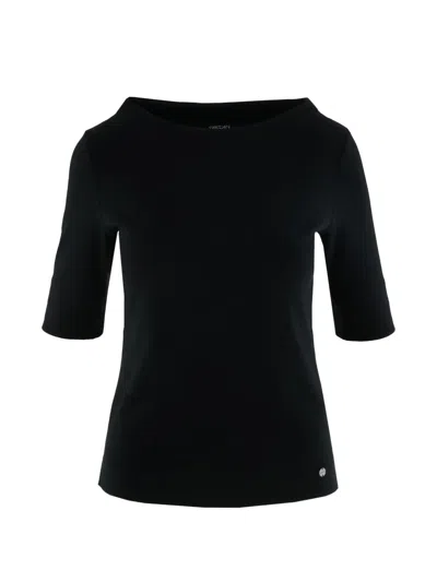 Marccain Boat-neck T-shirt In Black