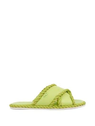 Marccain Braided Crossover-strap Sandals In Green