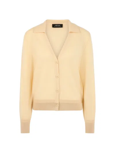 Marccain Button-up Collared Cardigan In Nude