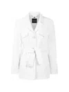 Marccain Caban Belted Cargo-pocket Jacket In White