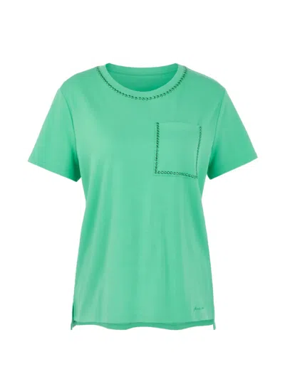 Marccain Chest-pocket T-shirt In Green