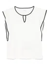 Marccain Contrasting-trim T-shirt In White