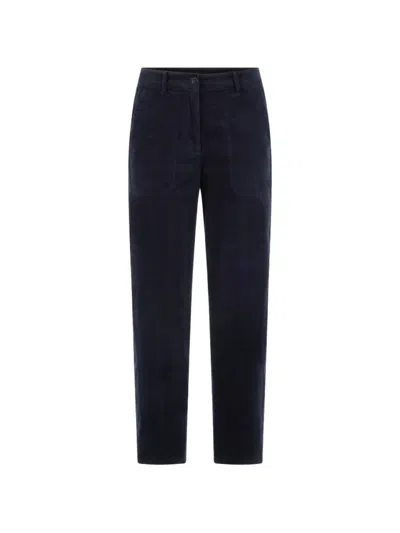 Marccain Corduroy Trousers In Blue