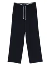 Marccain Drawstring Straight-leg Trousers In Blue