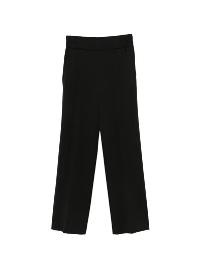 Marccain Elasticated-waistband Trousers In Black