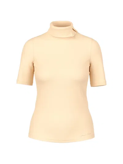 Marccain Embellished High-neck Top In Gelb