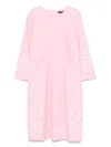 Marccain Embroidered Mid Dress In Pink