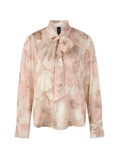 Marccain Floral Bow Blouse In Pink