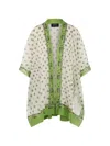 Marccain Floral-print Open-front Cape In Multi