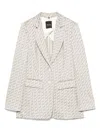 Marccain Graphic-jacquard Blazer In Neutrals
