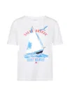 Marccain Graphic-print Rolled-cuff T-shirt In White