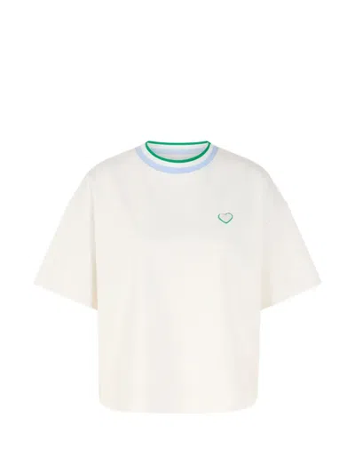 Marccain Heart-detail T-shirt In Neutral