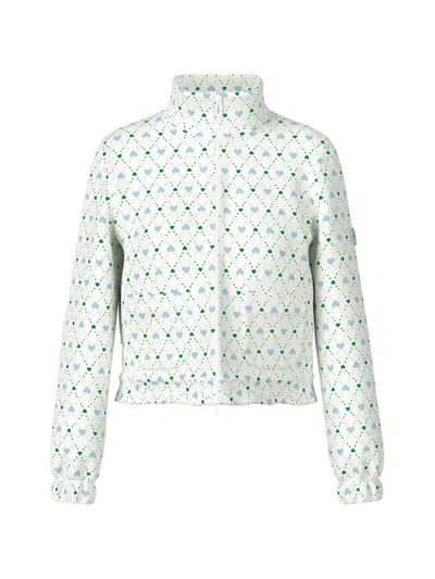 Marccain Heart-pattern Jacket In Green