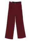 Marccain High-waisted Straight-leg Trousers In Red