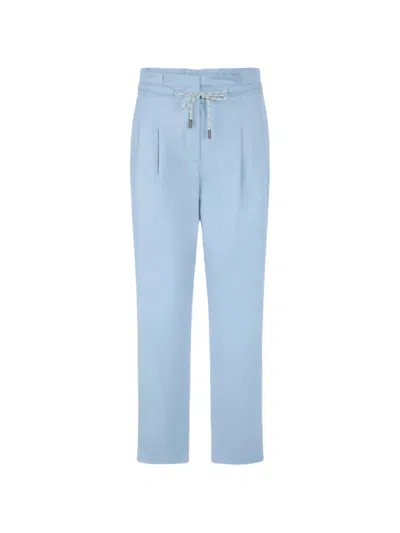 Marccain High-waisted Trousers In Blue