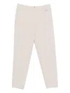 Marccain High-waisted Trousers In Neutral