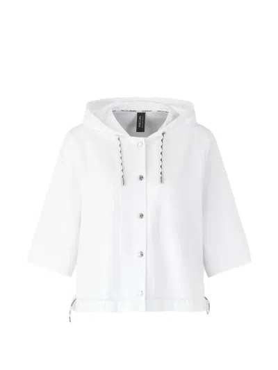 Marccain Hooded Short-sleeve Jacket In White