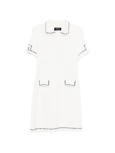 Marccain Knitted In Germany Mini Dress In White