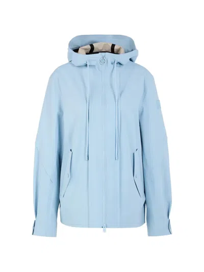 Marccain Lifhtwight Hooded Outdoor Jacket In Blue