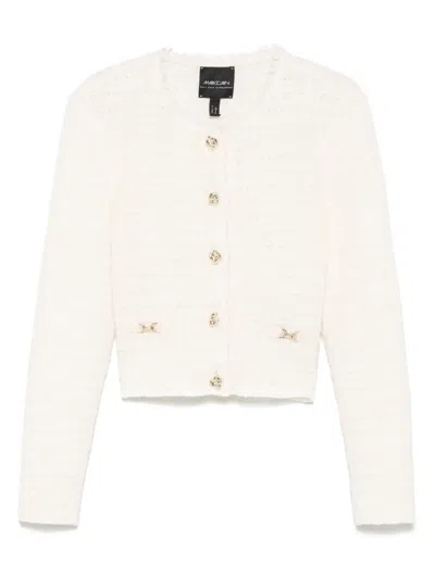 Marccain Logo-plaque Cardigan In White