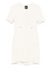 Marccain Logo-plaque Mini Dress In White