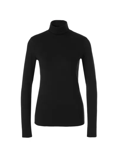 Marccain Long-sleeve Roll-neck T-shirt In Black