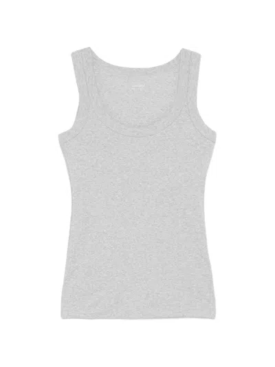 Marccain Mon Cherry Ribbed Tank Top In Gray