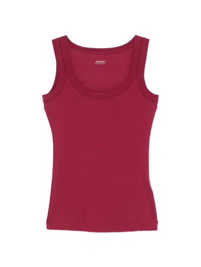 Marccain Mon Cherry Ribbed Tank Top In Pink