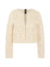 Marccain Openwork Sequin Jacket In Neutral