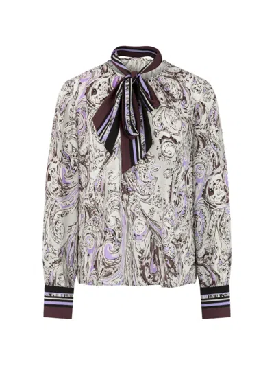 Marccain Paisley-print Pussy-bow Blouse In Multi